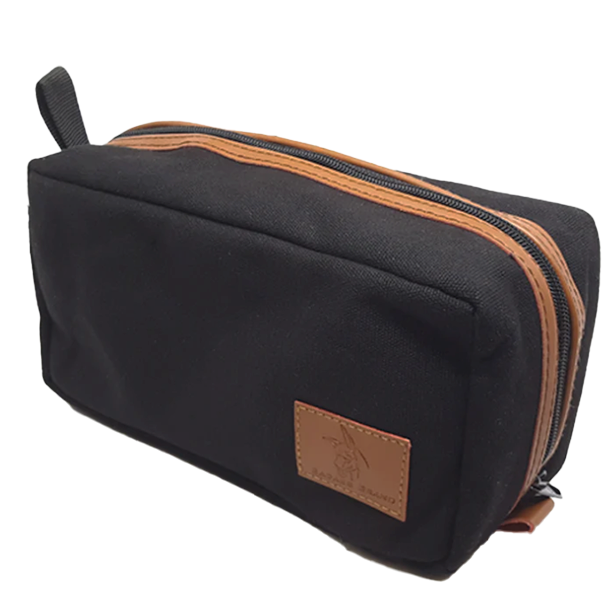 men's canvas travel toiletry bag Badass Beard Care Branded Canvas Travel Bag