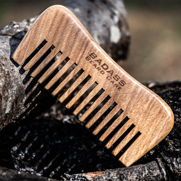Hand Carved Sandalwood Beard Comb