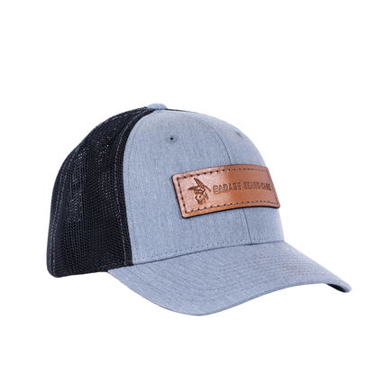 Badass Leather Patch Hat - Grey