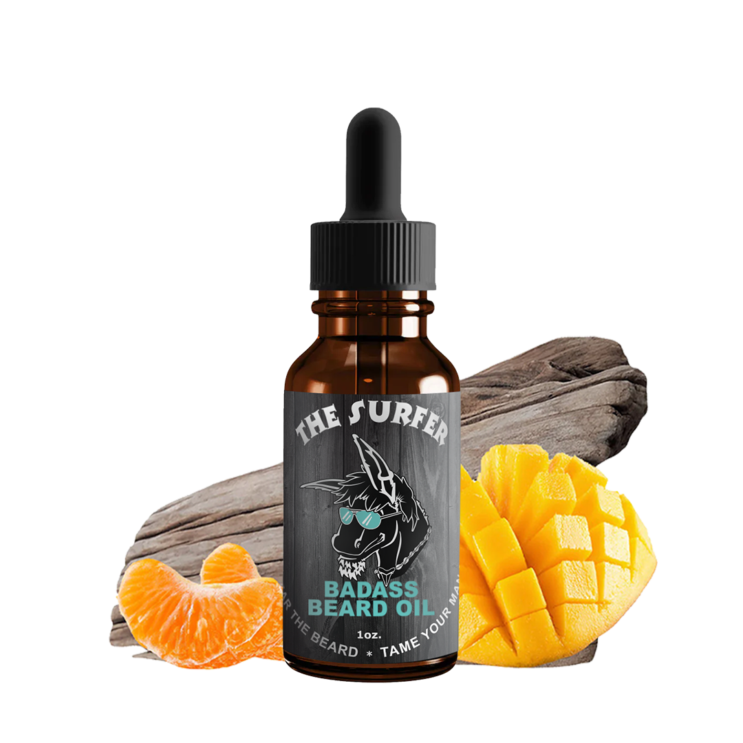 Badass Beard Oil | Hand Crafted Premium Ingredients | The Surfer Scent ...