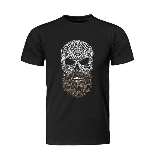 Skull Beard T-Shirt - Black