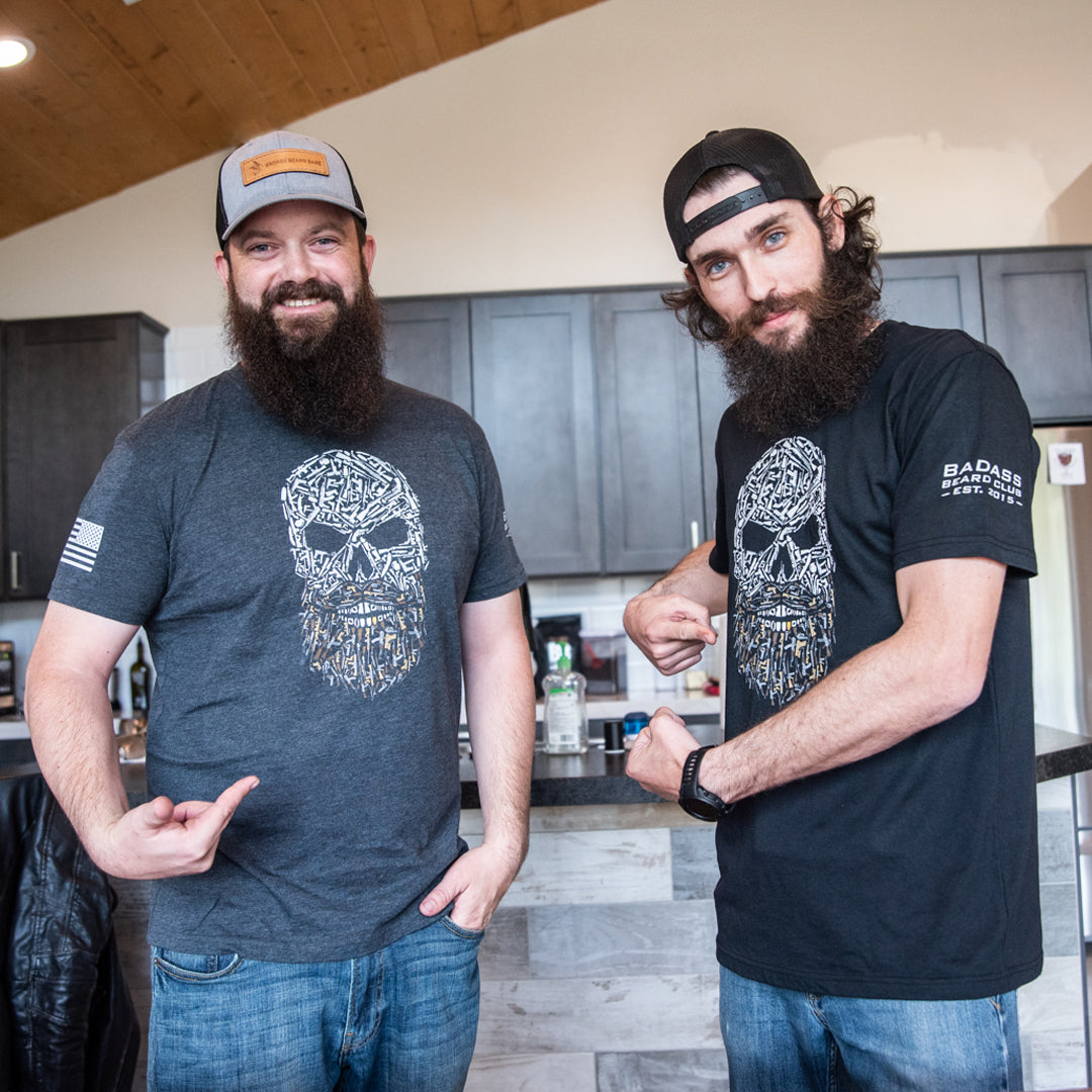 Skull Beard T-Shirt - Black