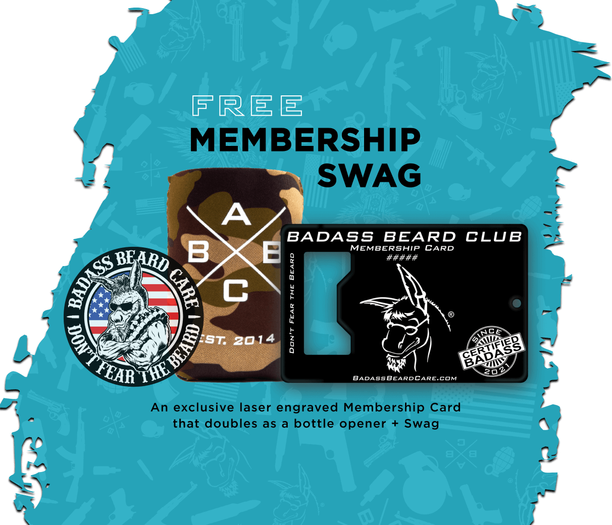 Badass Beard Care   Free Membership Swag   1212 W 