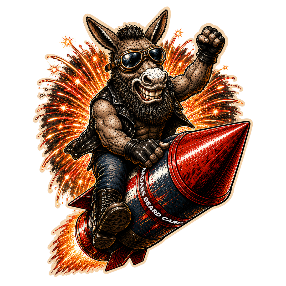 Firecracker Sticker (FREE) – Badass Beard Care
