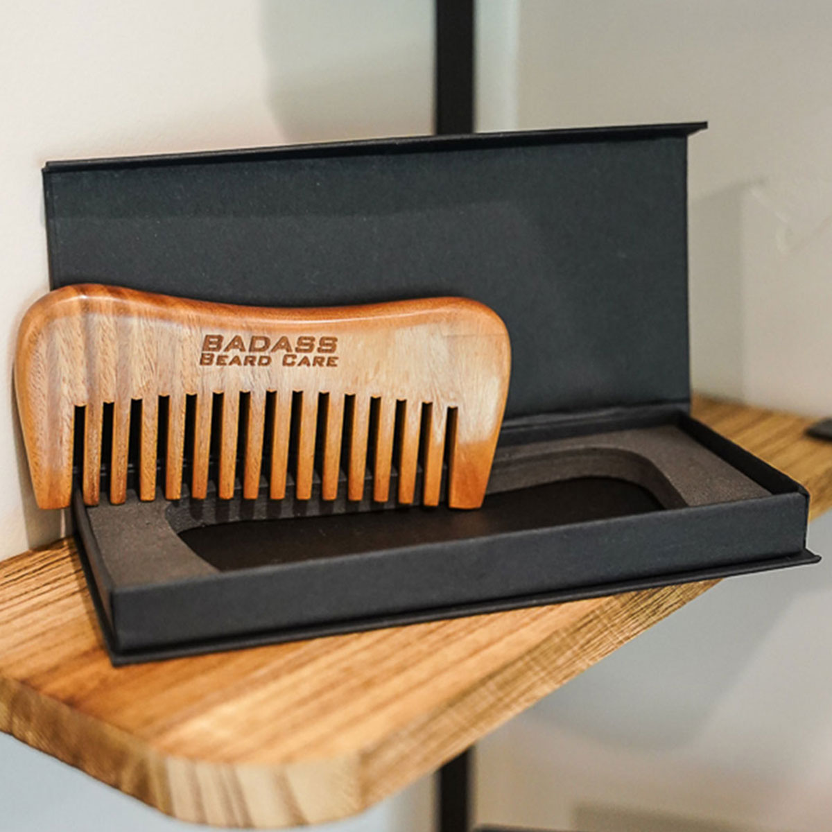 Hand Carved Sandalwood Beard Comb