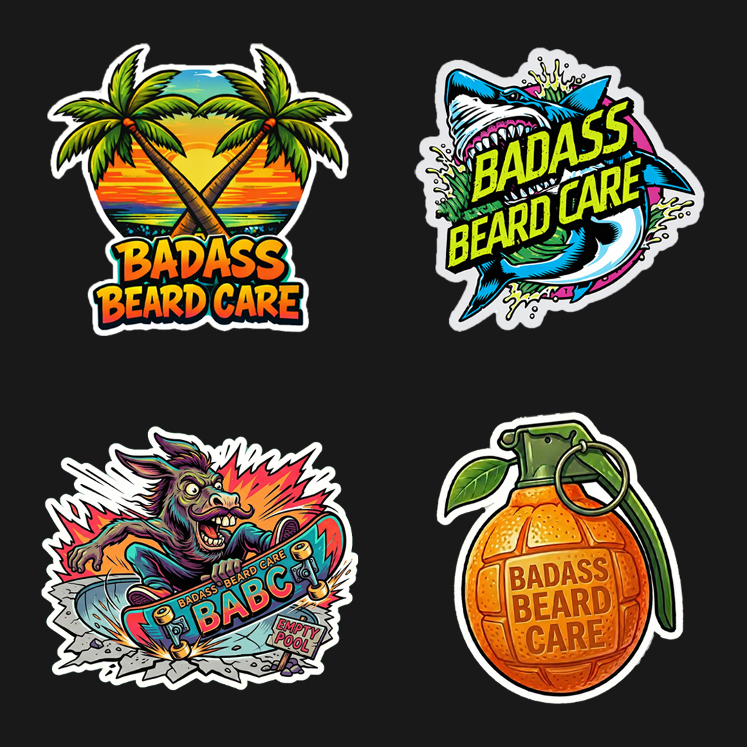Sticker Pack – Badass Beard Care