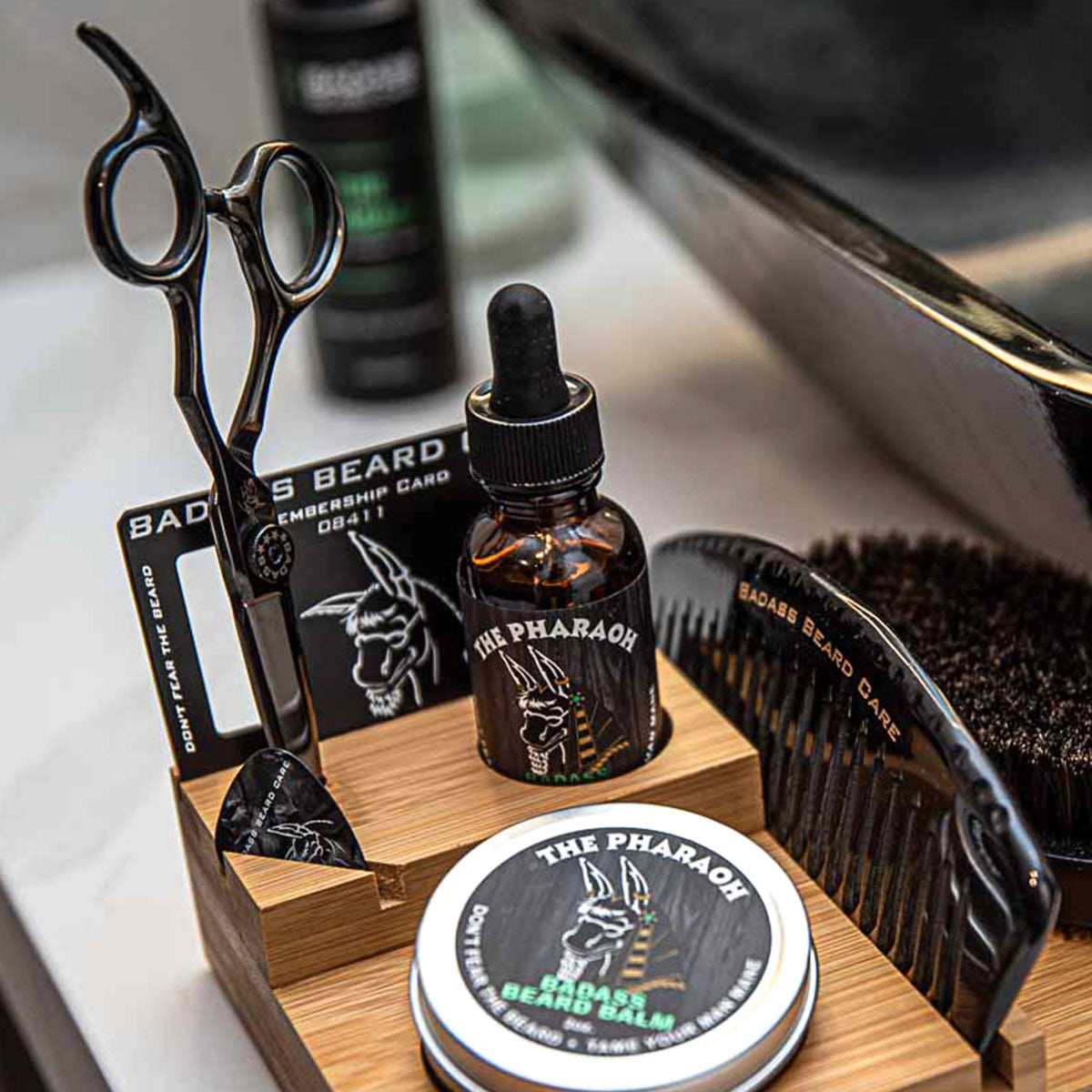Badass Beard Shaping Scissors | Stainless Steel Titanium Coated Black