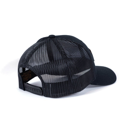 Badass Leather Patch Hat - Black