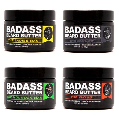 beard butter, badass beard care, 4 pack