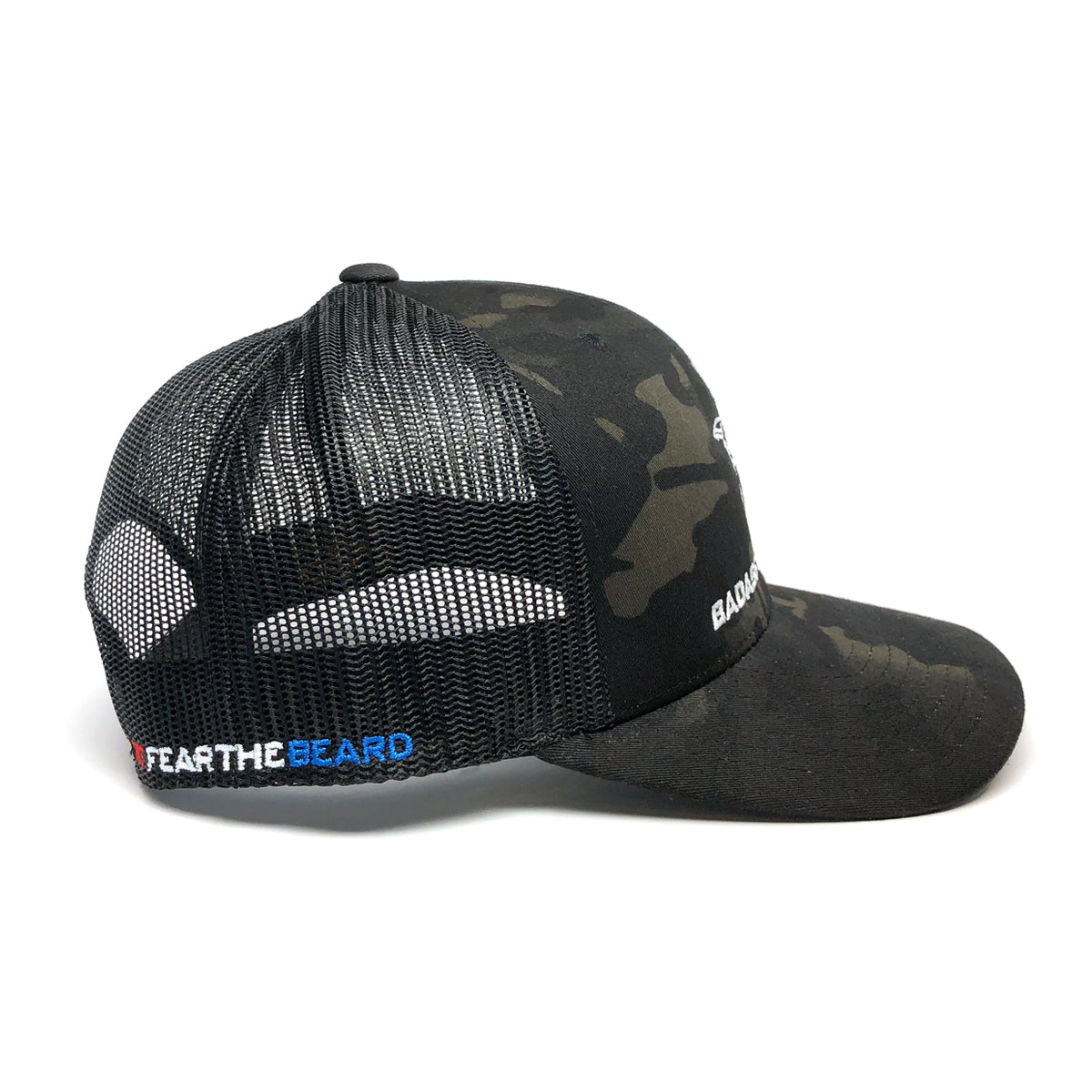 BABC Embroidered Trucker Hat Black Multi-Cam