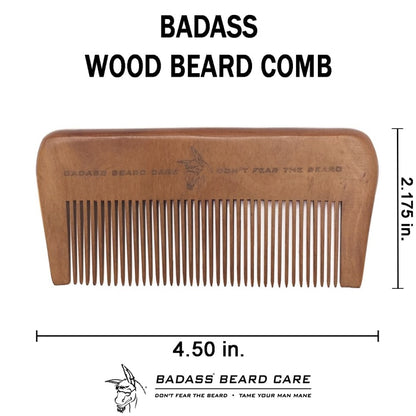 Badass Wood Beard Comb