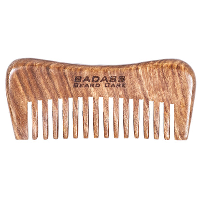 Hand Carved Sandalwood Beard Comb