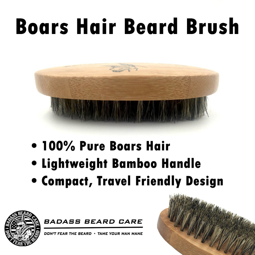 Boars Hair Beard Brush Badass Beard Care Tame Your Mane