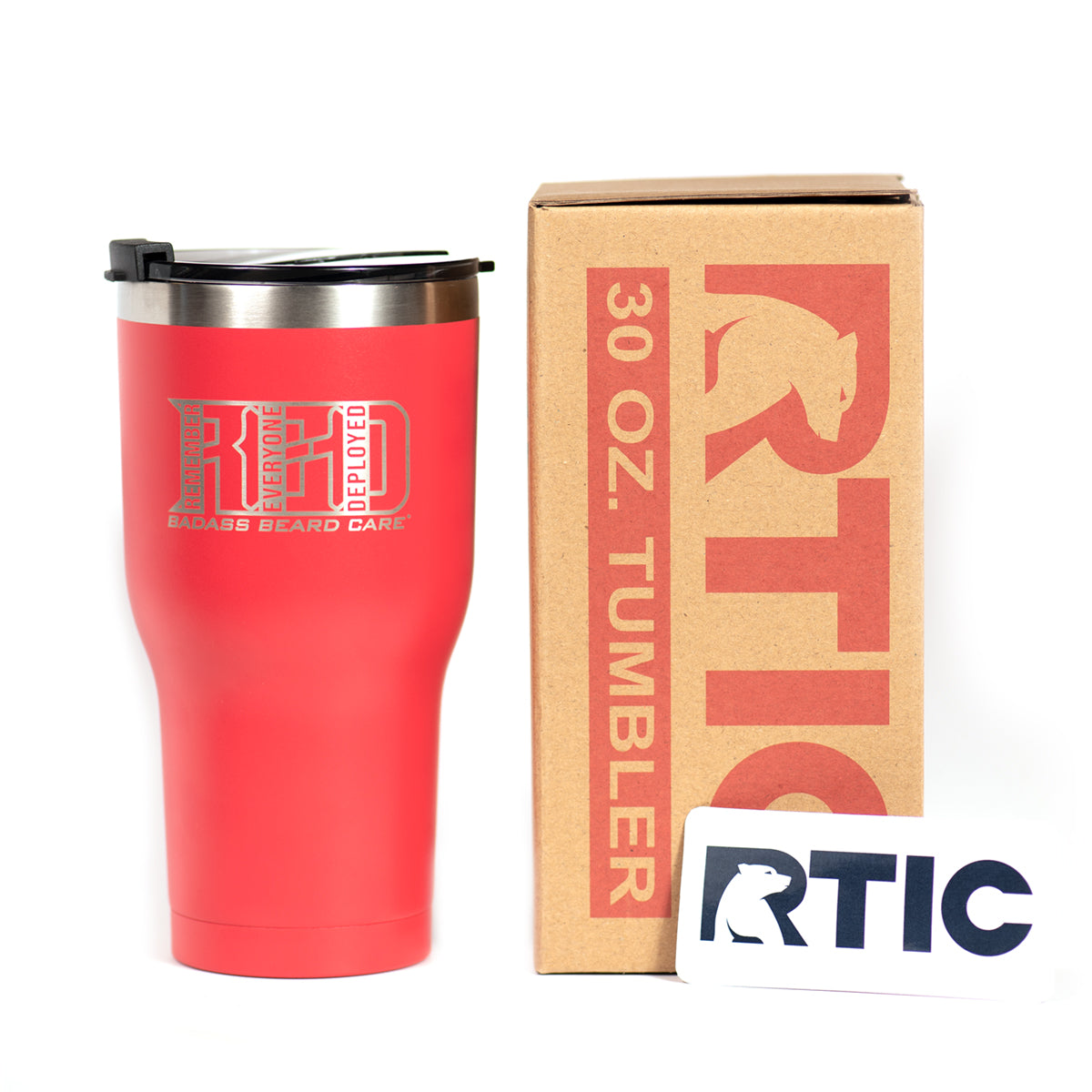 BABC RED Friday 30oz Tumbler Badass Beard Care